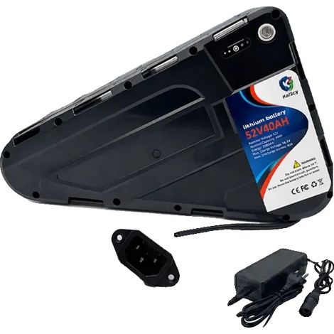 Batería de litio para motor de bicicleta eléctrica, alta capacidad, diseño recargable, 52V-3p-plug-20Ah (1/2)