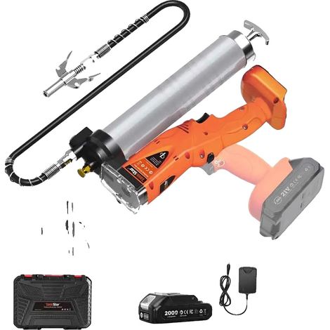 Elektrische Fettepistole, 10000 PSI, bürstenloser Motor, mit 1X2.0Ah Batterie (1/2)