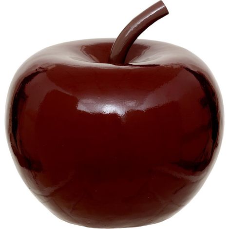Pomme Déco Extérieur en Résine "Glossy" 26cm Rouge Rubis