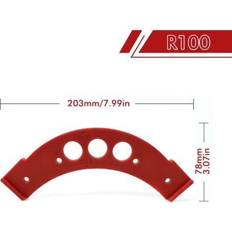 Konstruktionslehre für große Radien R100 bis R300 – Für Innen- und Außenbögen, Hobeln und Nuten (F2522-R100, 55 g) (1/5)