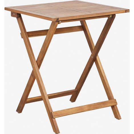 SKLUM Gartentisch quadratisch 60x60 cm klappbar aus Akazienholz Delawer              Akazie Braun                     