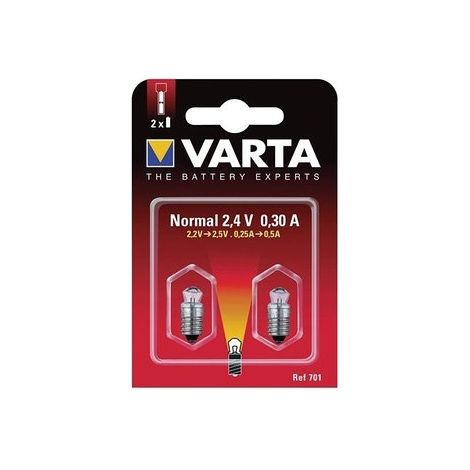 Lot de 2 ampoules pour lampe de poche Argon à vis 742 - 2,25 V - 0.25 A