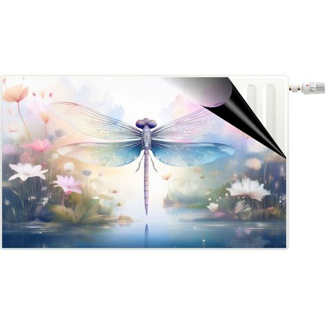Tapis de radiateur magnétique coloré en forme de libellule pour chambre d'enfant (1/5)