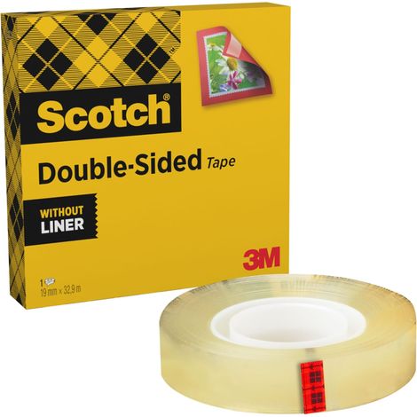 Ruban Adhésif Double Face, 1 Rouleau, 19 mm x 33 m (1/5)