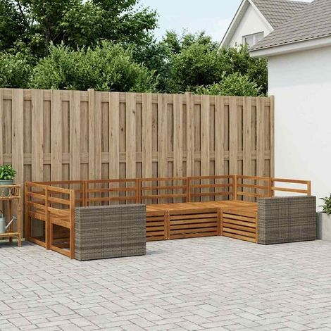 vidaXL Outdoor Sofa Set 6 pcs Natural Solid Acacia Wood (1/5)