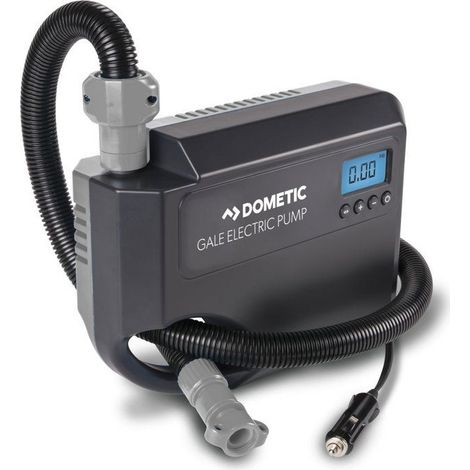 Bomba eléctrica 12 V para toldo inflable - DOMETIC - Bomba eléctrica Gale - Cable con enchufe para encendedor de cigarrillos - 6 adaptadores (1/2)