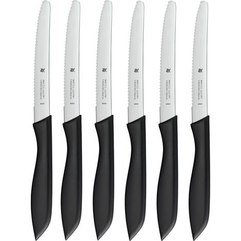 WMF Coltelli da Colazione, set da 6 pezzi, Lama in Acciaio Inox, 23 cm, Nero,1896499990 (1/3)