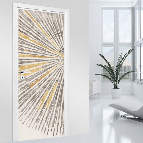 Stickers pour porte - Abstrait - 73 x 205 cm - Adhésif + Protection BRILLANTE (1/2)