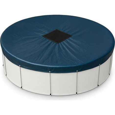 1 Bâche Piscine Ronde 4,2 m Étanche Filet Écoulement Cordon Serrage Protection Hivernage Extérieur
