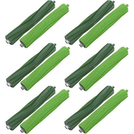 Pack de de 6 Rouleaux de Brosse compatibles avec iRobot Roomba, XU, 12 brosses en Caoutchouc de Rechange pour Roomba Série E E5 E6 E7, I - KZQ (1/4)
