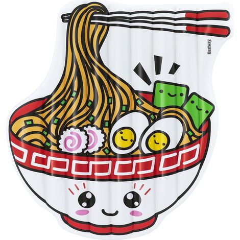 Trade Shop - MATERASSINO ISOLA GONFIABIABILE FORMA CIOTOLA RAMEN 183X168 CM SPIAGINA 43841 -