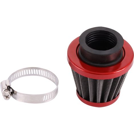 35mm red metal air filter, compatible with 35mm diameter motorcycle air filters, wear and corrosion resistant, modified air filter. (1/5)