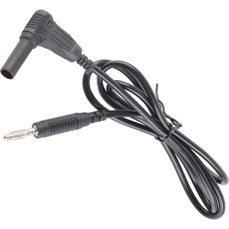Bananenstecker-Messleitungen-Set mit Schutzfunktion für elektrische Multimeter, Satz J.70012, 4 mm, Schwarz (1/5)