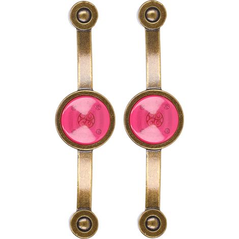Poignée tiroir 2 pièces en alliage de zinc cuivre antique, style européen moderne, acrylique rose, pour meuble et commode (1/5)