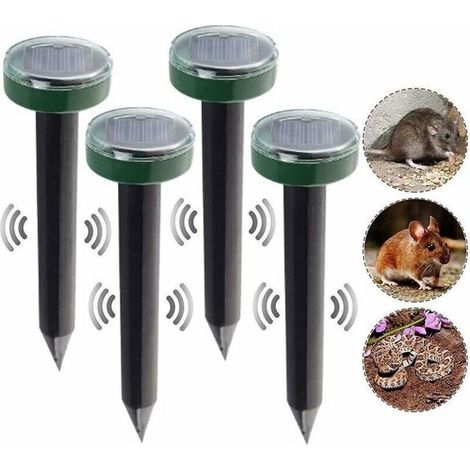 Répulsifs solaires à ultrasons pour éliminer les rats-taupes et les nuisibles du jardin (1/4)