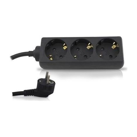 Base múltiple 3 enchufes 1.5m de cable negra GSC 0000024 (1/4)