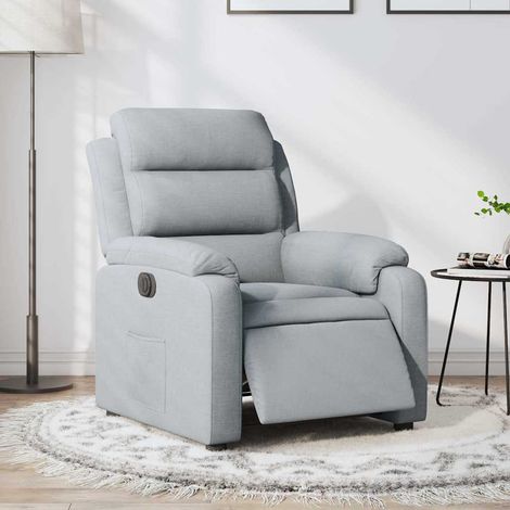 Relaxsessel Elektrisch Hellgrau Stoff