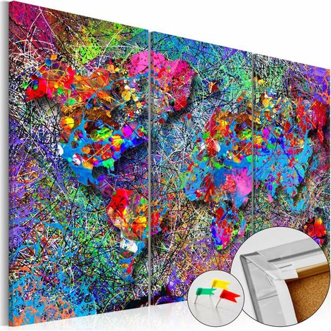 Tableau en liège tourbillon coloré - 90 x 60 cm (1/5)