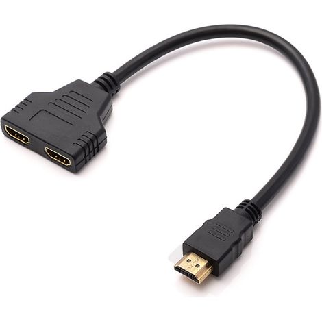 divisor HDMI, cable 1080p, cobre engomado, 30 cm, para TV/proyector (1/5)