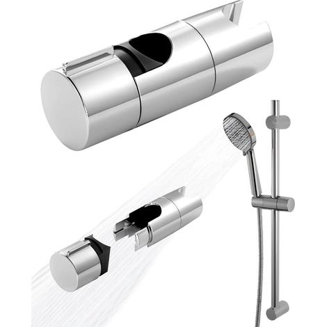 Support de pommeau de douche, support de pommeau de douche réglable pour barre coulissante (18-25 mm), support de douche sans perçage, support de douchette pour barre coulissante, 360 (1/4)