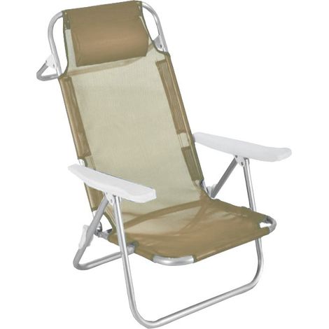 Spiaggina Lexi beige in alluminio 5 posizioni