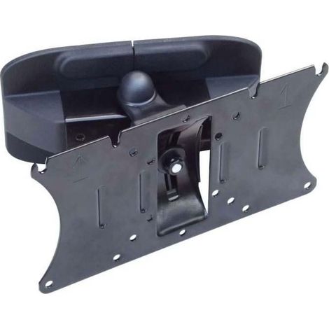 Support écran plat - Charge : 20 kg - Décor : Noir - Fixation : Murale - Pour écran : 10 à 32\" - Profondeur : 90 mm - Version : Inclinable - (1/2)