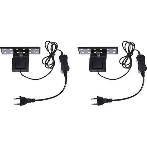 Lot de 2 lampes LED haute puissance pour aquarium, à haute luminosité et économie d'énergie, pour l'éclairage de croissance des plantes. Lot de 2. (1/4)