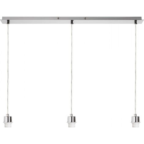 Lampadario MORE 80 base a sospensione nichel opaco 230V E27 3x42W