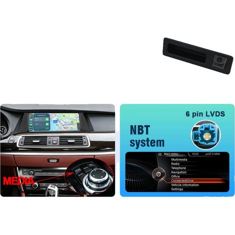 Touchscreen multimediale, controllo vocale, supporto per telecamera posteriore, schermo F07 + telecamera (1/2)