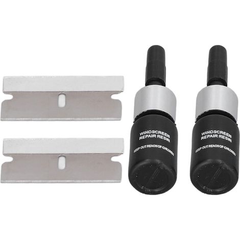 Lot de 2 liquides de réparation pour pare-brise de voiture, pour réparer les fissures et les vitres. Idéal pour les réparations automobiles. (1/5)