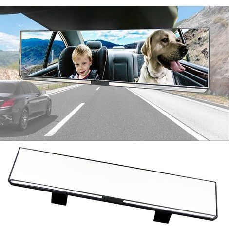 Rétroviseur universel intérieur à clipser pour voiture, 30,5 cm, rétroviseur panoramique HD grand angle pour réduire l'angle mort, s'adapte à la plupart des voitures, SUV, camions Transparent (1/5)