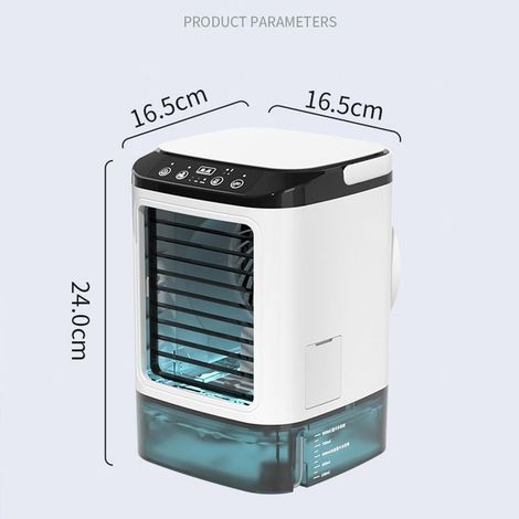 mit Kühler, leiser Luftkühler, tragbare Klimaanlage mit 3 Geschwindigkeiten und 7-farbiger LED-Beleuchtung, ohne Abluftschlauchaufroller (1/5)