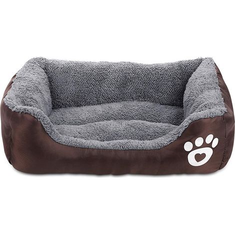 Panier/lit lavable pour chats et chiens, marron (1/4)