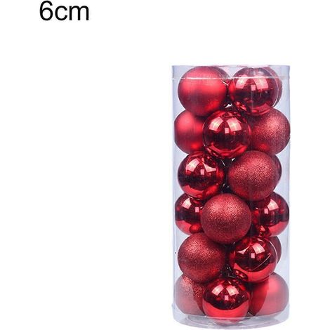 Juego de 24 bolas navideñas de estilo nórdico, decorativas colgantes, para árbol de Navidad, Jikaix. (1/5)