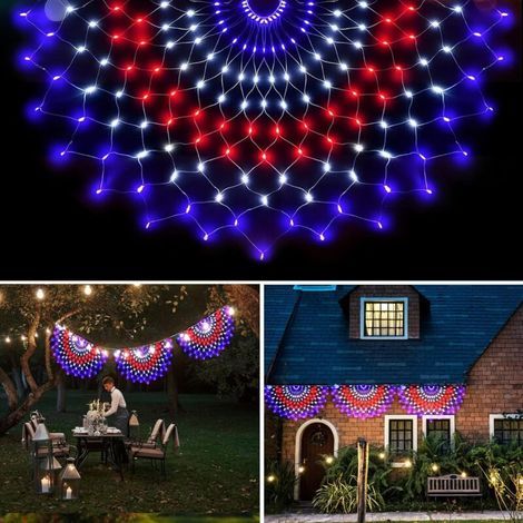 Déco Lumineuse Noël Extérieur : Guirlande Filet Pêche LED 3x0.5m, 8 Modes Clignotants, Étanche IP44, Lumière Lumière colorée - pour Balcon, Jardin (1/4)