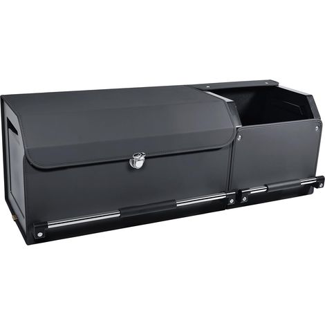 Rangement Coffre de Voiture, organisateur coffre voiture En Cuir pliable Avec Couvercle Et Poignée Robuste organisateur de coffre de voiture Et Stockage pour SUV (92 29 31cm) (1/5)