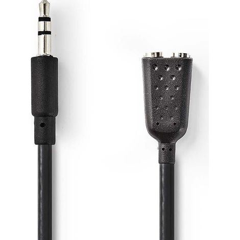 Cable de sonido estereo pasador de 35 mm 2x 35 mm hona niquel plateado 020m redondo lada