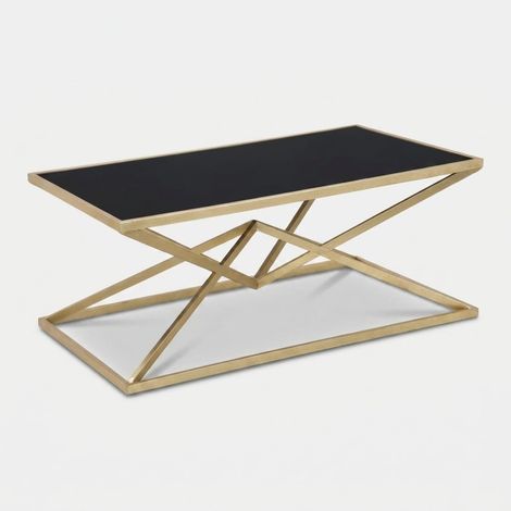 Rechteckiger Couchtisch aus Metall und Glas Piramid (1/5)