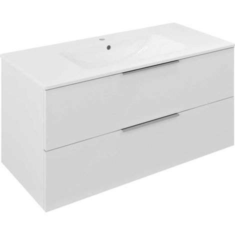 Sapho Cirasa - Mobiletto da lavabo, 100x52x46 cm, 2 cassetti, bianco CR100-3030