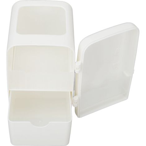 Porte-pinceaux de maquillage design réfrigérateur mignon, boîte de rangement beauté compacte anti-poussière avec tiroir hermétique pour chambre et maison (1/5)
