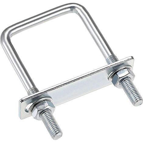 Pernos en U de acero inoxidable 304, pernos en U de tarjeta cuadrada en ángulo recto, bloqueo de tornillo, M8 50 100 mm (1/4)