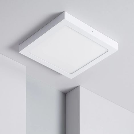 Driwei plafonnier led 18 W carre' lumie're blanc glace 6500k avec support de montage driver