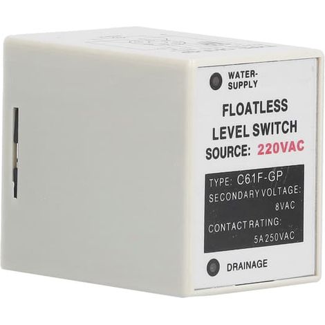 Contrôleur de niveau de liquide C61FGP AC220V, relais de capteur d'eau, capteur de niveau de liquide, équipement électrique 220 V CA (1/5)