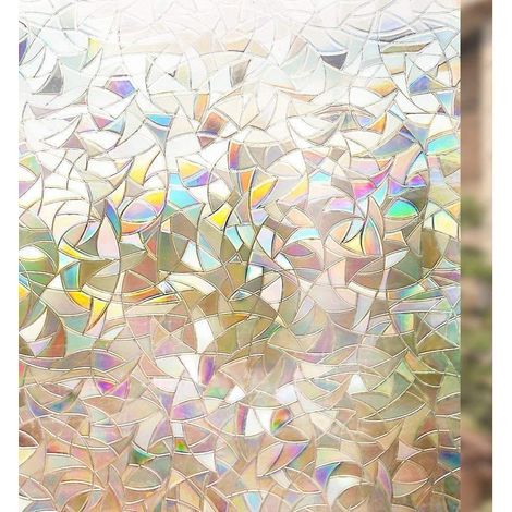 3D Window Film, Decorative Self-Adhesive Film, Privacy Film, Tabletop Adhesive, UV-Resistant - 44.5 x 300 cm