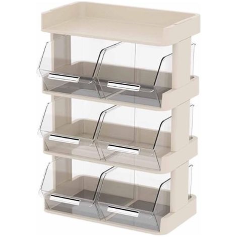 Organizzatore per cassetto del tè, porta bustine di tè trasparente a 4 livelli, capsule di caffè, zuccheriere, scatole di tè, supporto per bustine di tè, ripiano per bustine di tè, tè (1/4)