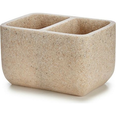 Contenitore per spugne per piatti a due scomparti, beige
