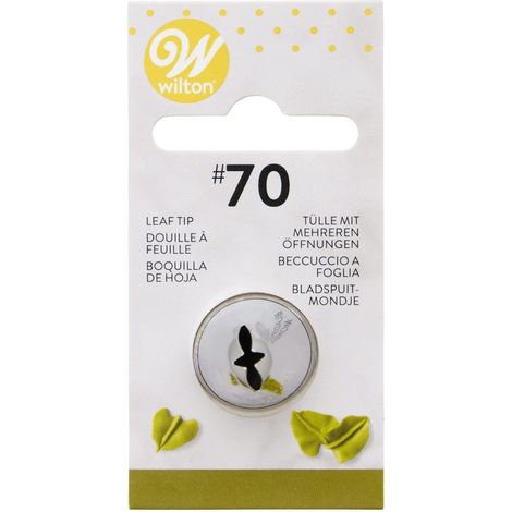 Wilton Beccucci in Acciaio Inox 70 Foglia Cardato, Beccucci Sac a Poche, Piping Tip Riutilizzabile per Decorare Torte, Cupcake, Biscotti, Pasticcini (1/5)