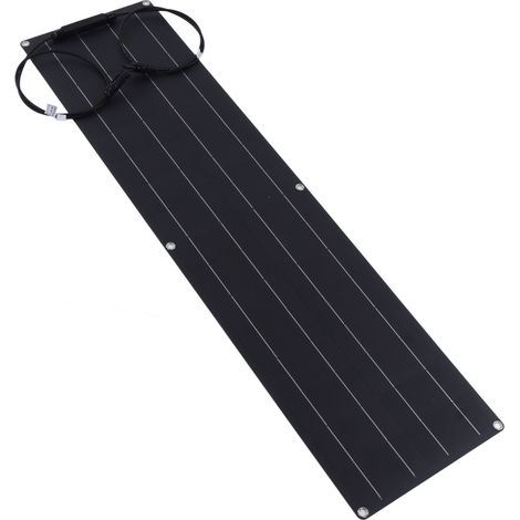 Panneau Solaire Flexible 50W Haute Efficacité, Fin Léger Portable Chargeur Solaire pour Camping, Caravane, Lampadaire (1/5)