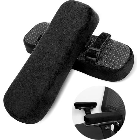2 Pièces Coussin Accoudoir, Coussin de Coude de Chaise de Bureau, Coussins d'accoudoir en Mousse À Mémoire, Coussins d'accoudoirs Ergonomiques, pour Les Coudes et Les Avant Bras Soulagement (1/5)