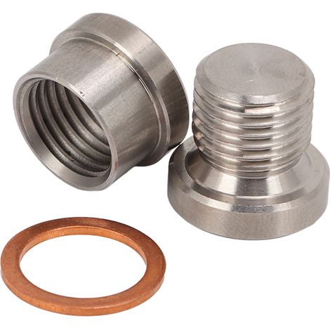 Capteur Oxygène Auto M12x1.25, Adaptateur en Métal Électro-Galvanisé, Haute Résistance, Accessoire Véhicule, Filetage Précis, pour Remplacement Sonde Lambda